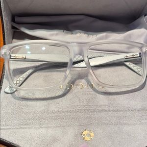 Gucci clear frame glasses
